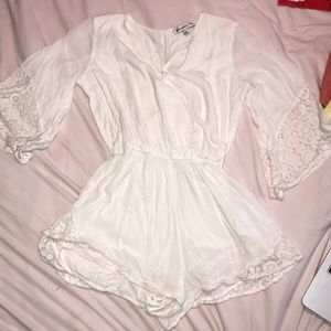 Abercrombie & Fitch white lace romper
